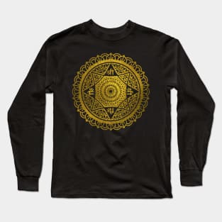 Golden  Star of Lakshmi - Ashthalakshmi  Sri Long Sleeve T-Shirt